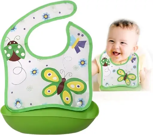 [5386] Eva Bib with Pocket and Cups on Card 364