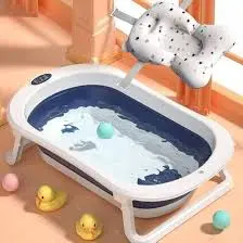 [3955] bathtub Silicon with thermometer and pillow A66-737