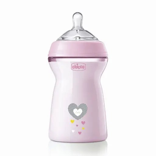 [3400] CHICCO FEEDING BOTTLE NF PP 6M+ 330ML GIRL 3749