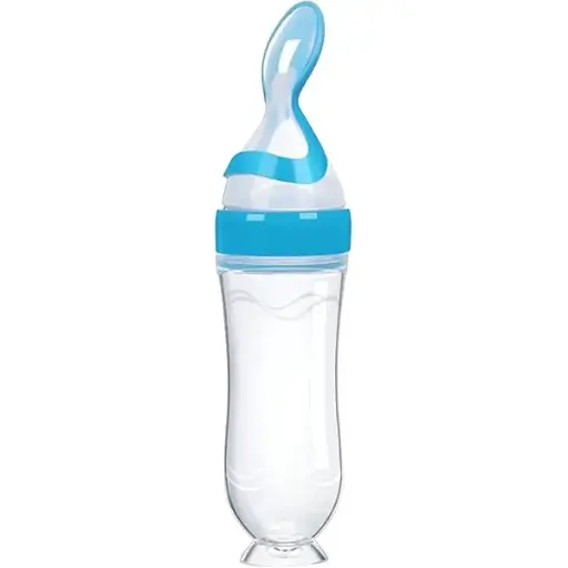 [10710] Silicon Feeding Bottle and Spoon 