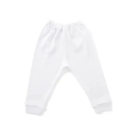 [4175] White Rib Baby Pants 3-124X1P