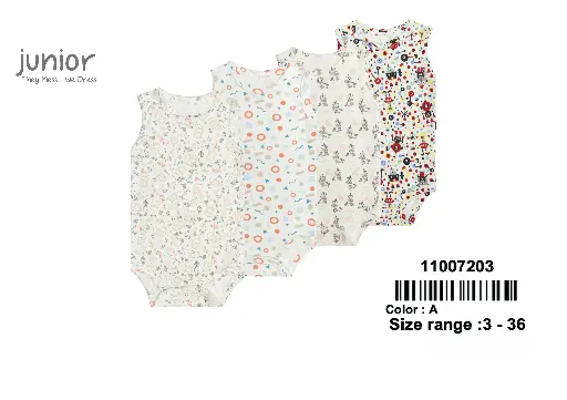 [10853] junior sleeveless bodysuit 7203