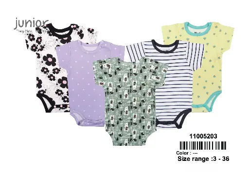 [2955]  junior short sleeve Bodysuit 5203