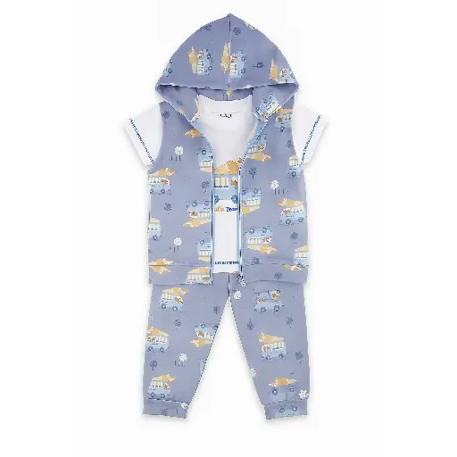 [4255] full moon Baby pajamas 3 pcs 17473
