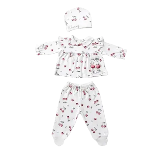 [10877] full moon Baby pajamas 3 pcs 17430