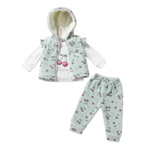 [11221] full moon Baby pajamas 3 pcs 17434