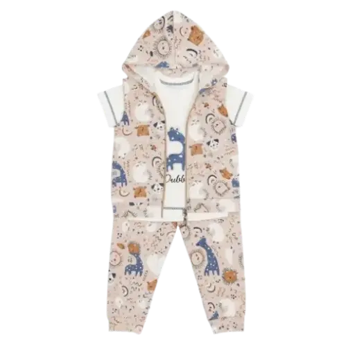 [4626] Pajamas 3-piece vest giraffe 17497