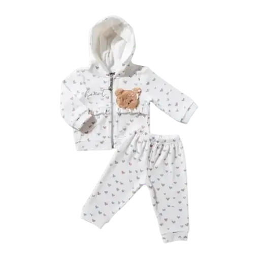 [11230] Pajamas 2-piece velvet zip-up 17441