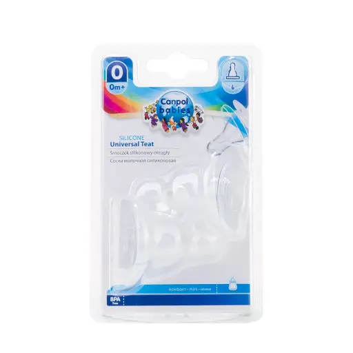 [10948] Canpol babies Silicone Mini Round Teat for Narrow Neck Bottle 2 pcs 0+ 18/114