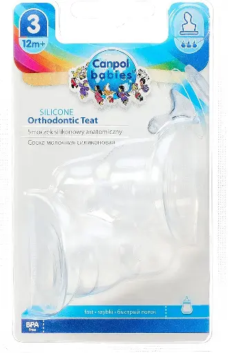 [1613] Canpol babies Silicon FAST Pacifier Round for Narrow Neck Bottle 2 pcs 12m+ 18/117