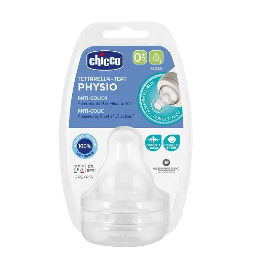 [2377] CHICCO TEATS PERFECT 5 0M+ SLOW SIL 2 PCS 2196