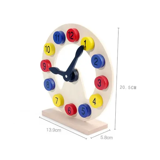 [10352] Wooden Learning Clock for Kids