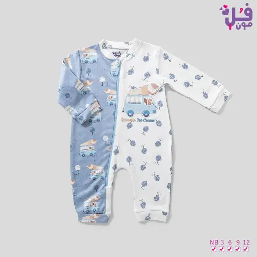 [11794] Regular Long-Sleeve Zippered Romper 15871 full moon