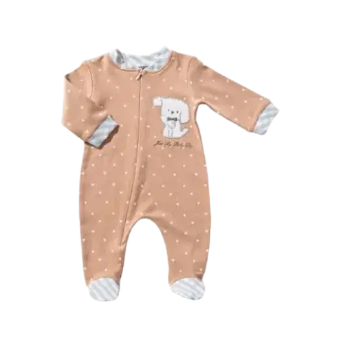 [10882] Cotton interlock jumpsuit with dog and stars 15801