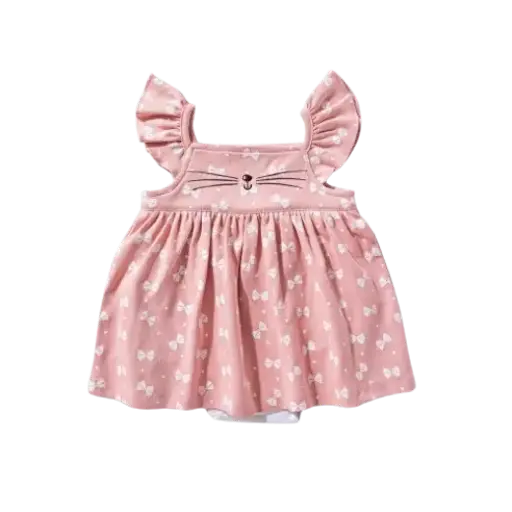 [4187] Cotton Salopette with Pocket and Culotte – Baby Cheetah 15757