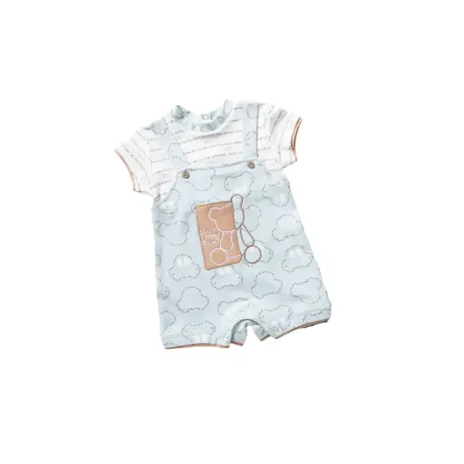 [20018] Cotton short romper straps, Honey Bun 15904