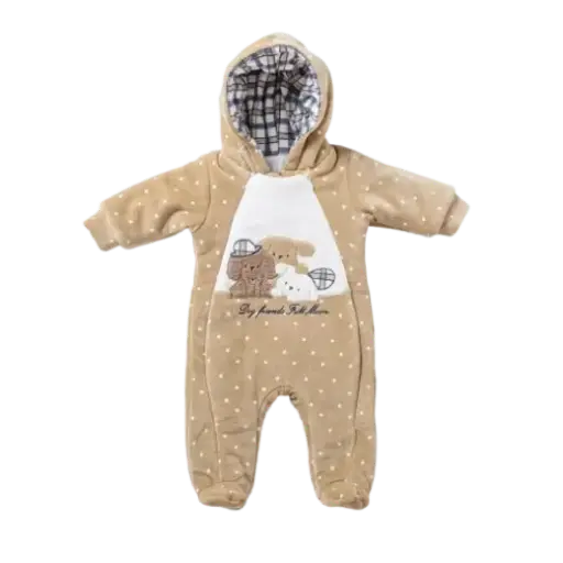 [3019]  Fiber plush dog and stars jumpsuit 15706