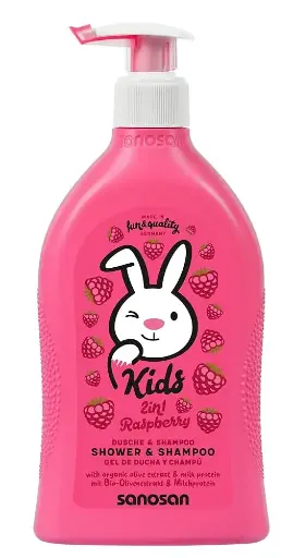 [3510] Sanosan Kids Shmpoo & Shower RASPBERRY (SLS Free) 400ml