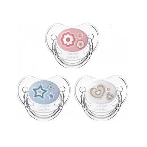[1673] Canpol babies Silicone Soother 0-6m Round NEWBORN BABY with cap 22/562