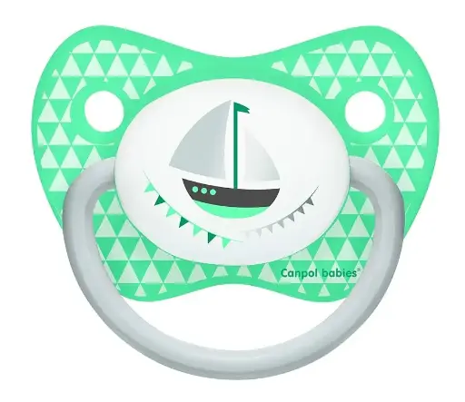 [1716] Canpol babies Silicone Orthodontic Soother 0-6m LET'S CELEBRATE 23/279