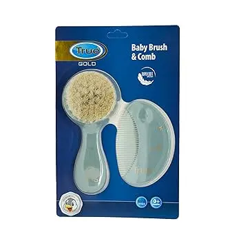 [4715] TRUE gold Soft hair brush and comb set 2Pcs 2555