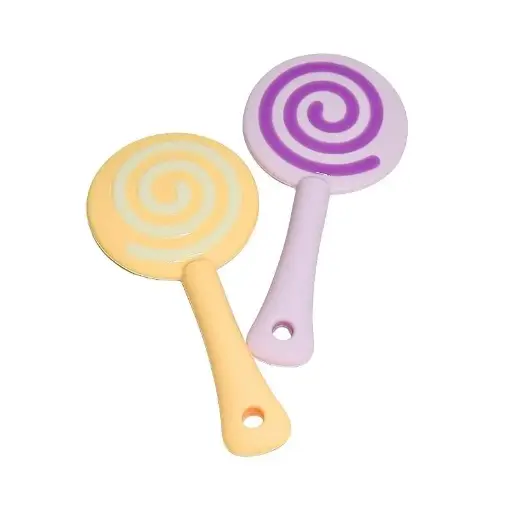 [4489] True Gold Silicon Teether-Lollipop 4510