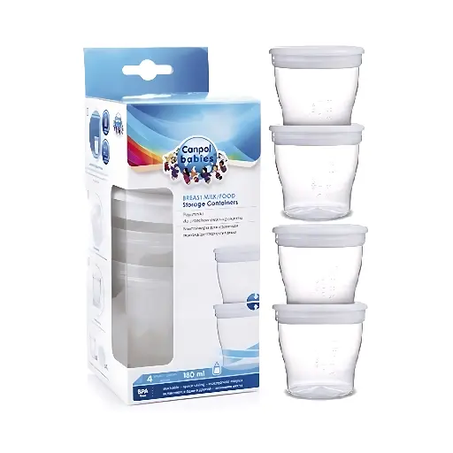 [329] Canpol babies food storage containers 4pcs 180ml 12/204