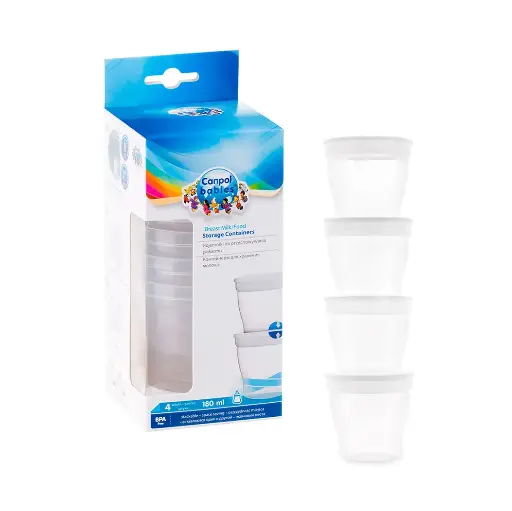 [329] Canpol babies food storage containers 4pcs 180ml 12/204