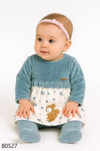 [3805] فستان مخمل 530+527