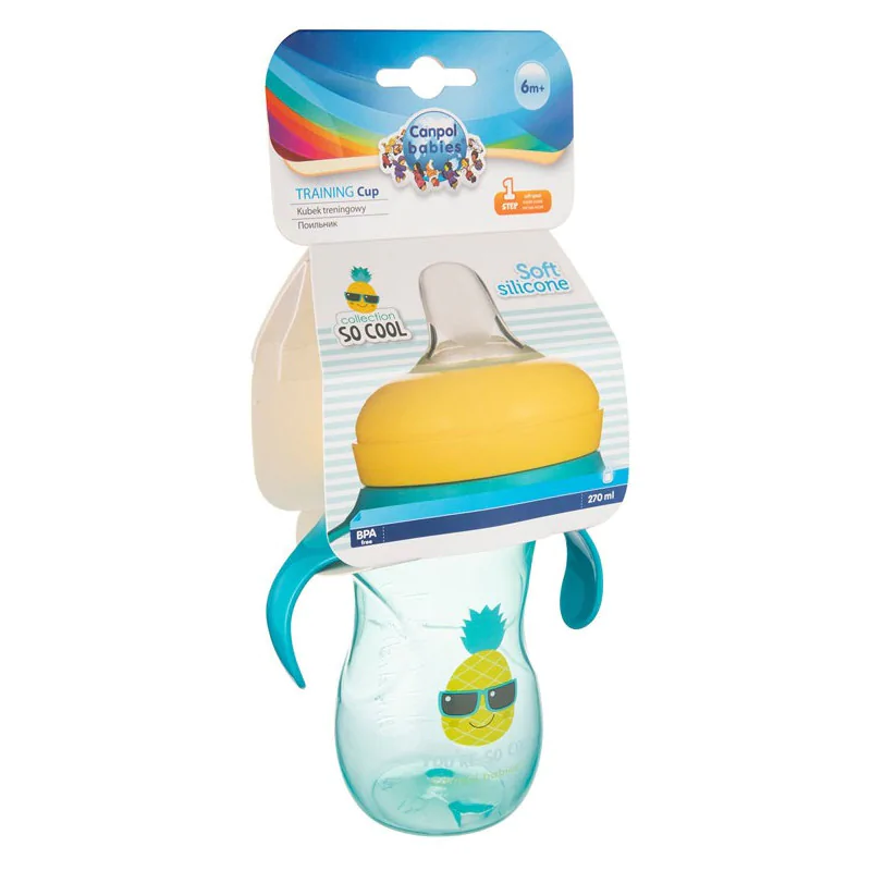 [1826] Canpol babies Training Cup with Silicone Spout 270ml SO COOL 57/304