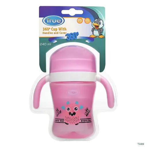 [4499] True 360 cup 12m+ 240ml with handles & cover 4150 