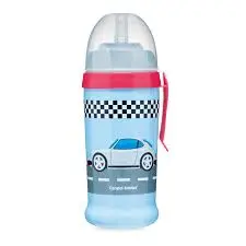 [1816] Canpol babies Non-spill Sport Cup with Silicon Straw 350ml RACING 56/516
