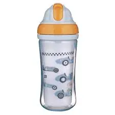 [1852] Canpol babies Sport Cup with Silicon Flip Top Straw 260ml cars  74/053